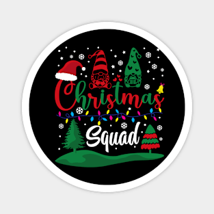 Christmas Squad Funny Shirt, Team Santa And Gnome Group Family Matching Christmas T-Shirt Magnet